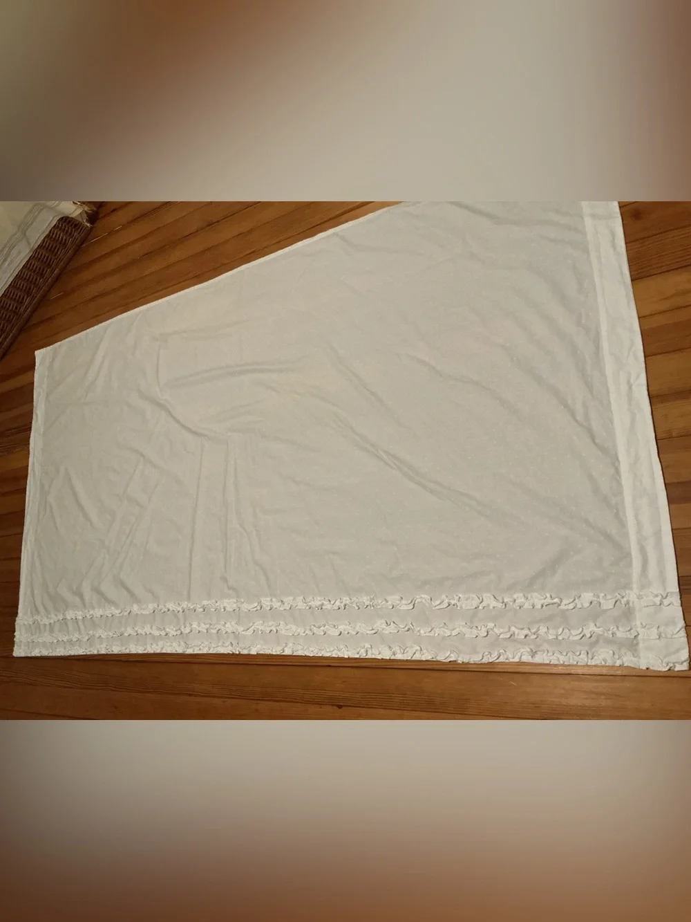Simply Shabby Chic Crisp White Dotted Swiss Panel